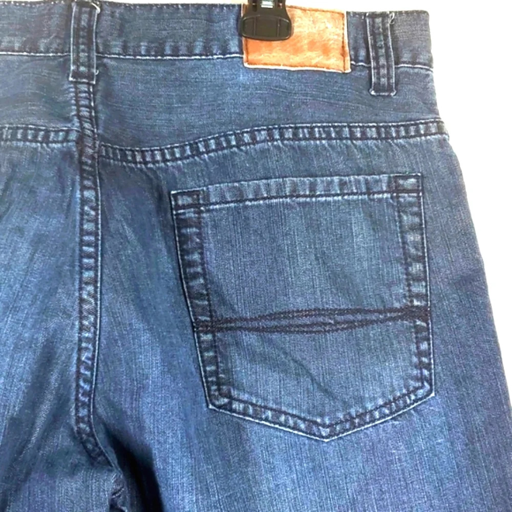 Perry Ellis Premium Denim Dark Blue Bootcut Jeans 36x30 EUC